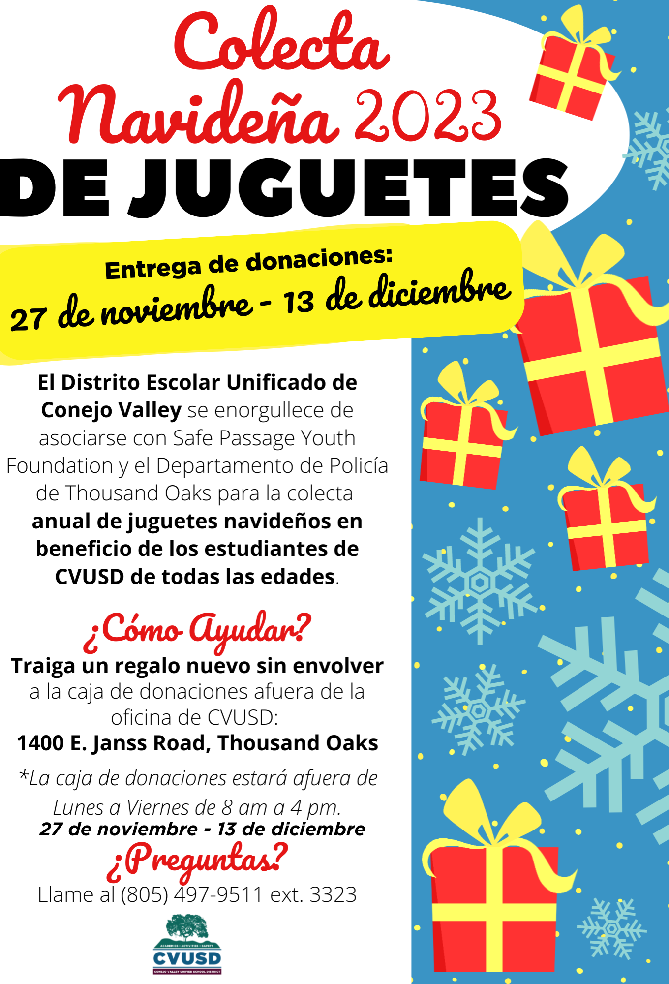 Toy Drive Flyer Spanish